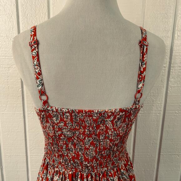 OldNavy Boho Hippie Maxi Dress Women Sleeveless Red Made in India Spring Size XS - Picture 6 of 8